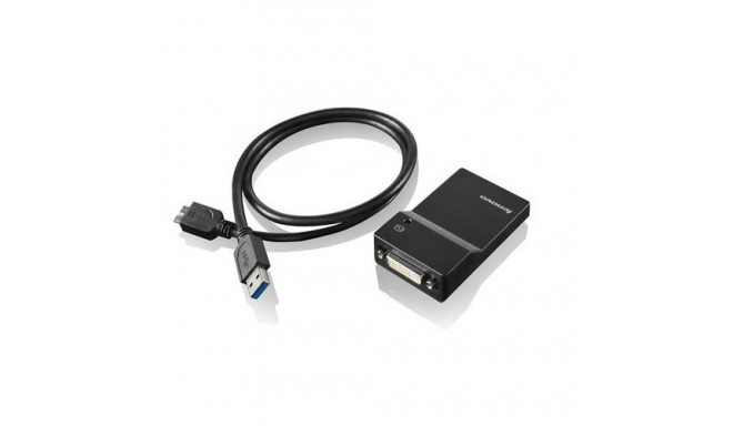 Lenovo USB 3.0 - DVI/VGA USB graphics adapter 2048 x 1152 pixels Black