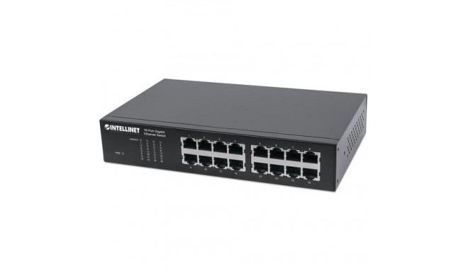 Intellinet 16-Port Gigabit Ethernet Switch, 16-Port RJ45 10/100/1000 Mbps, IEEE 802.3az Energy Effic