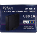 Inter-Tech Veloce GD-35612 Black 3.5&quot; USB powered