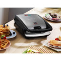 Tefal Snack Collection SW852D sandwich maker 700 W Black, Stainless steel