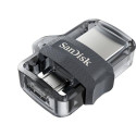 SanDisk Ultra Dual m3.0 USB flash drive 64 GB USB Type-A / Micro-USB 3.2 Gen 1 (3.1 Gen 1) Black, Si