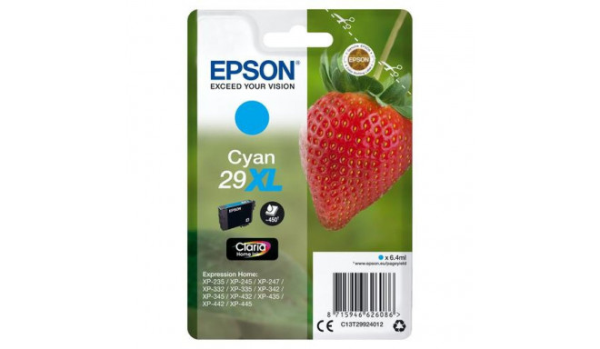 Epson Strawberry Singlepack Cyan 29XL Claria Home Ink