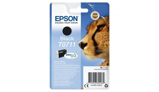 Epson Cheetah Singlepack Black T0711 DURABrite Ultra Ink