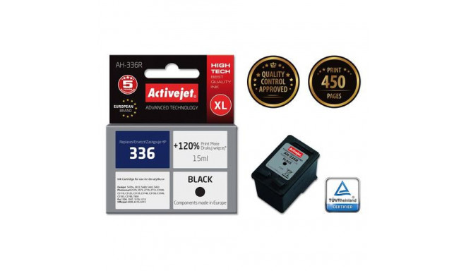 Activejet AH-336R ink for HP printer, HP 336 C9362EE replacement; Premium; 15 ml; black