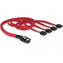 DeLOCK Cable mini SAS 36pin to 4x SATA SCSI cable Red 0.5 m