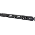 Intellinet PoE Patch Panel, 24 Port Patch Panel with 12 port RJ45 Data In and 12 port RJ45 Data and 