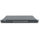 Intellinet 24-Port Gigabit Ethernet Switch with 2 SFP Ports, 24 x 10/100/1000 Mbps RJ45 Ports + 2 x 