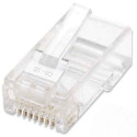 Intellinet RJ45 Modular Plugs, Cat5e, UTP, 3-prong, for solid wire, 15 µ gold plated contacts, 100 p