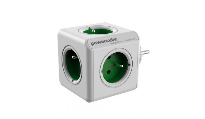 Allocacoc PowerCube Original (E) power extension 5 AC outlet(s) Green, White