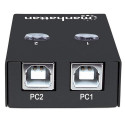 Manhattan USB-A Automatic Sharing Switch, 2x USB-B Ports, 480 Mbps (USB 2.0), Dual Control (Auto-Sen
