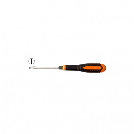 Screwdriver ERGO™ slotted with 9mm hex through blade 0.6x3.5x75mm flat