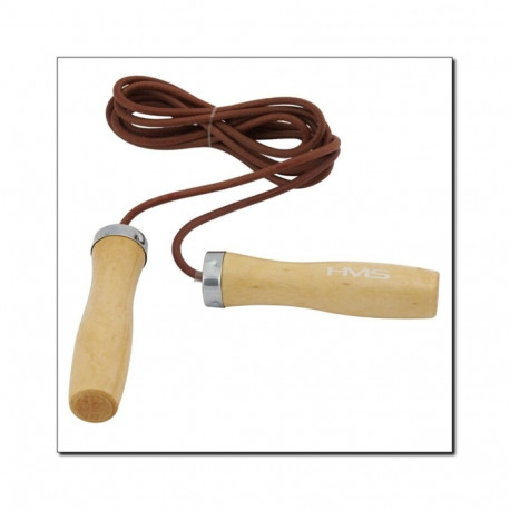 Leather skipping rope with wooden handle HMS SK07