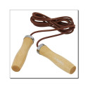 Leather skipping rope with a wooden handle HMS SK07