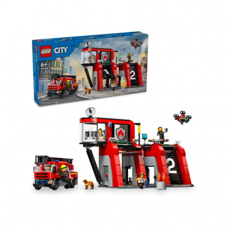 LEGO CITY 60414 tuletõrjedepoo tuletõrjeautoga