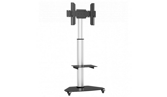 Techly Floor Stand with Shelf Trolley TV LCD/LED/Plasma 37-70" Silver