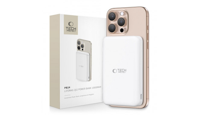 TECH-PROTECT PB24 LIFEMAG QI2 MAGSAFE POWER BANK 10000MAH WHITE