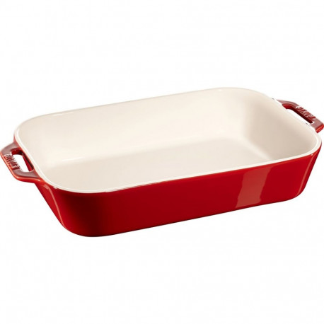 Staub ristkülikukujuline keraamiline vaagen 4.5ltr, punane