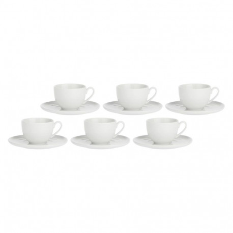 Corte 6-osaline teetasside ja alustasside komplekt, 200ml, valge