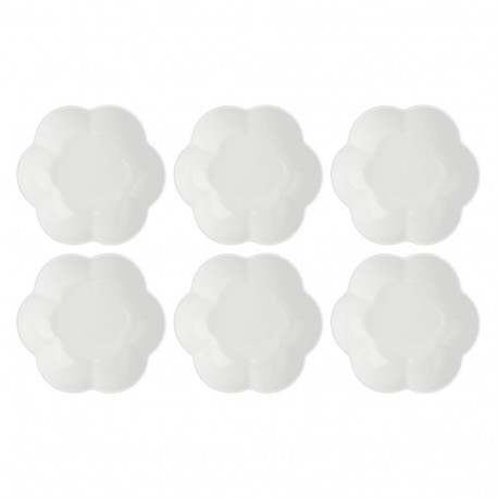 Set of 6 Villadeifiori Soup Plates - White, 20 cm