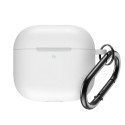 Airpods 4 Silicone Case with Carabiner - White