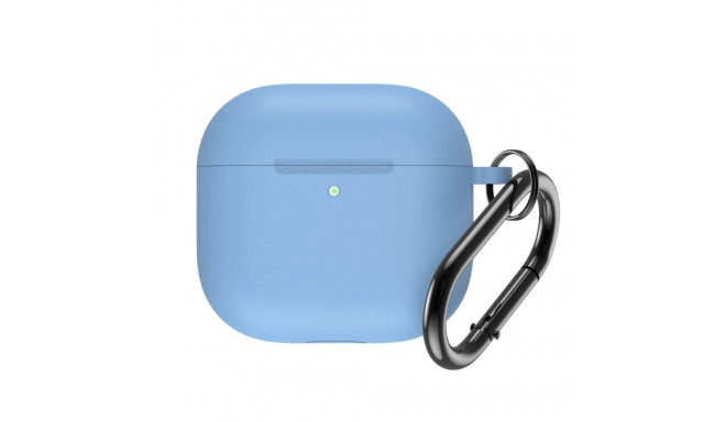 Airpods 4 Silicone Case with Carabiner - Light Blue