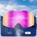 Qunature Pink Frameless Ski Goggles - Pink