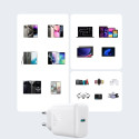 Joyroom JR-TCF24 USB-C PD 30W QC SFC network charger - white + 1m USB-C cable Joyroom JR-TCF24 USB-C PD 30W QC SFC network charger - white + 1m USB-C cable