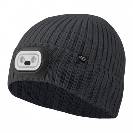 LED RGB taskulambiga müts, grafiit