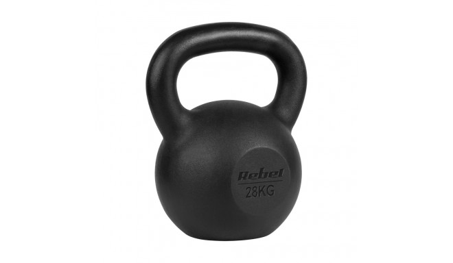 Kettlebell żeliwny 28kg, REBEL ACTIVE