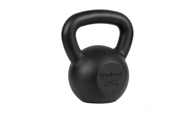 Kettlebell żeliwny 20kg, REBEL ACTIVE