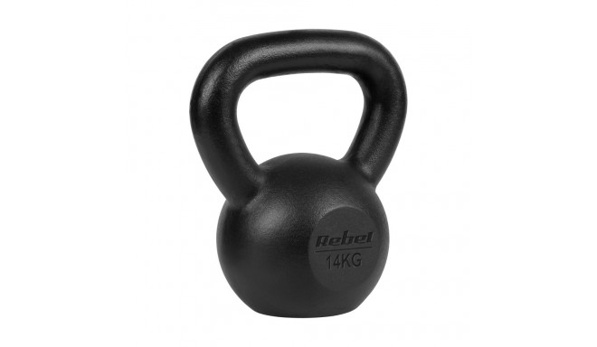 Kettlebell żeliwny 14kg, REBEL ACTIVE