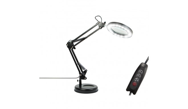 44-169# Lampka biurkowa led lb-23 czarna z lupą"