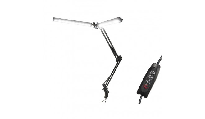 44-166# Lampka biurkowa led lb-21 czarna" podwójna