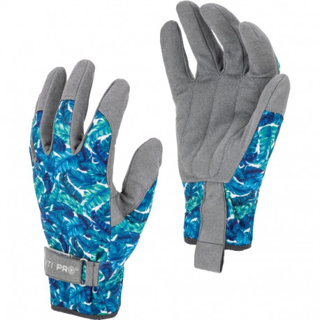 Rękawice skóra synt. kwiatki l272708p, karta, "8", ce, lahti