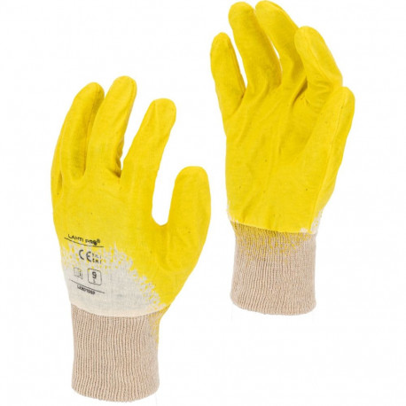 Nitrillist kollakasvalged kindad l220108p, 12 paari, "8", CE, lahti