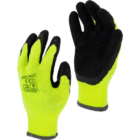 Rękawice ociep. czar.-żół. l250410p, karta, "10", ce, lahti