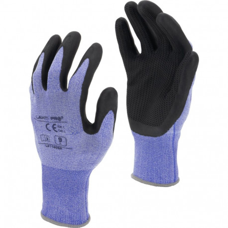 Rękawice lateks czarno-nieb. l211607p, karta, "7", ce, lahti