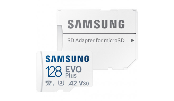Mälukaart Samsung 128GB EVO Plus microSD+adapter