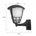 Outdoor wall lamp E27 MCE519 B IP65 60W