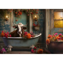 Puzzle 1000 pieces Cow in the bath