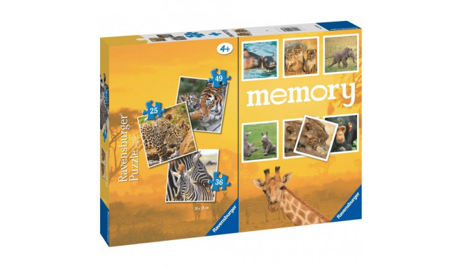 Puzzle 3in1 Wild Animals memory game