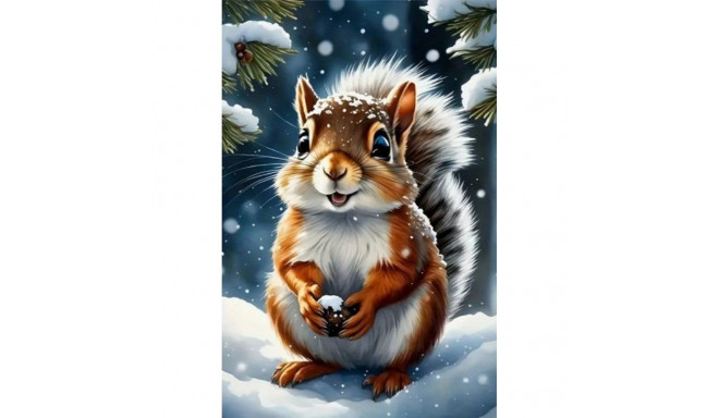 Diamond Mosaic - Squirrel in Winter