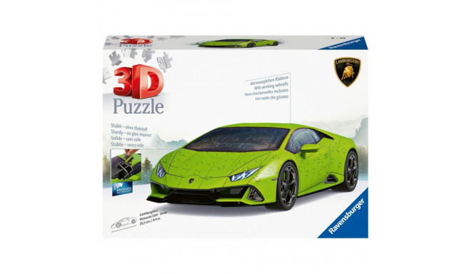 Puzzles 108 elements 3D Lamborghini Huracan Evo Verde vehicles