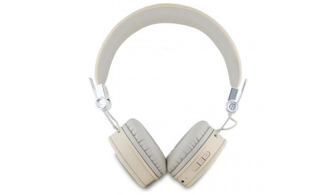 GUESS wireless headphones bluetooth ENC GUBH70PGTSPSE (Grained Classic Round Shape) beige