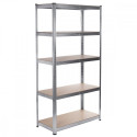 GreenBlue GB378 Metal Storage Rack Cabinet Shelves 175kg x5 180x90x40cm Galvanized Folding MDF