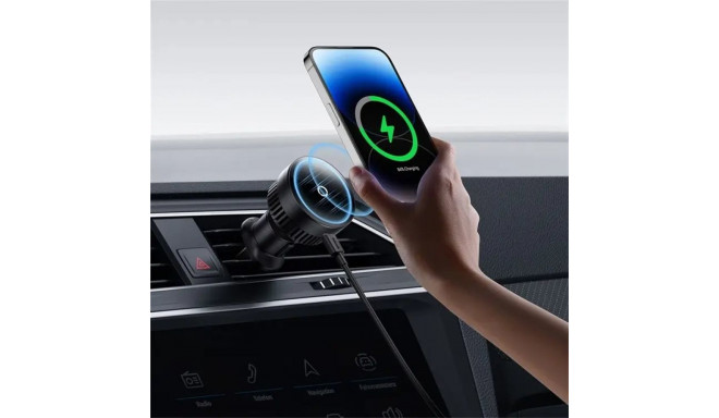 Baseus MagPro Series Magnetic Wireless Charging Car Mount Air Vent Version 15W Cosmic Black