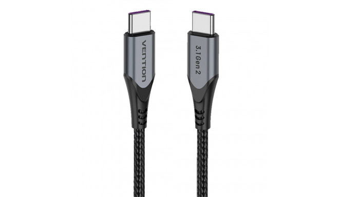 USB-C to USB-C 100W Vention TAHHD 5A 0.5m USB 3.1 Gen2 4K cable (gray)
