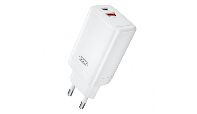 Wall charger XO CE17, 65W, 1x USB-C, 1x USB-A