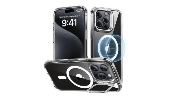 ESR Classic Hybrid (HaloLock) case with stand for iPhone 16 Pro (transparent)