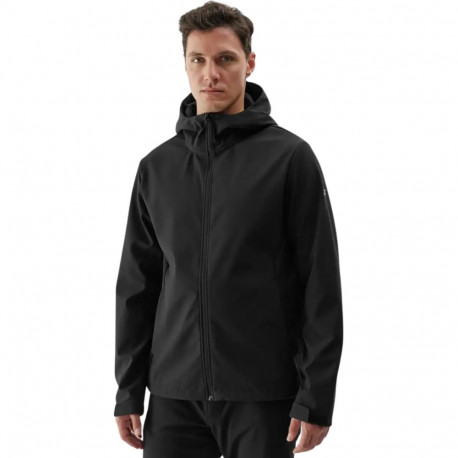 Kurtka męska softshell 4F M283 głęboka czerń 4FWAW24TSOFM283 20S  S